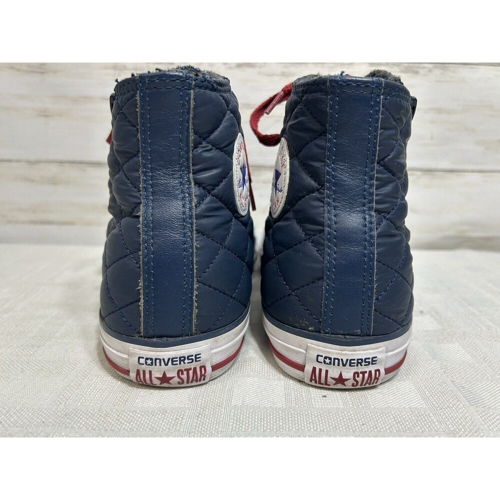 CONVERSE Chuck Taylor SIDE ZIP Blue QUILTED Junior Youth Size 6 Boy Girl Shoe - Picture 12 of 16
